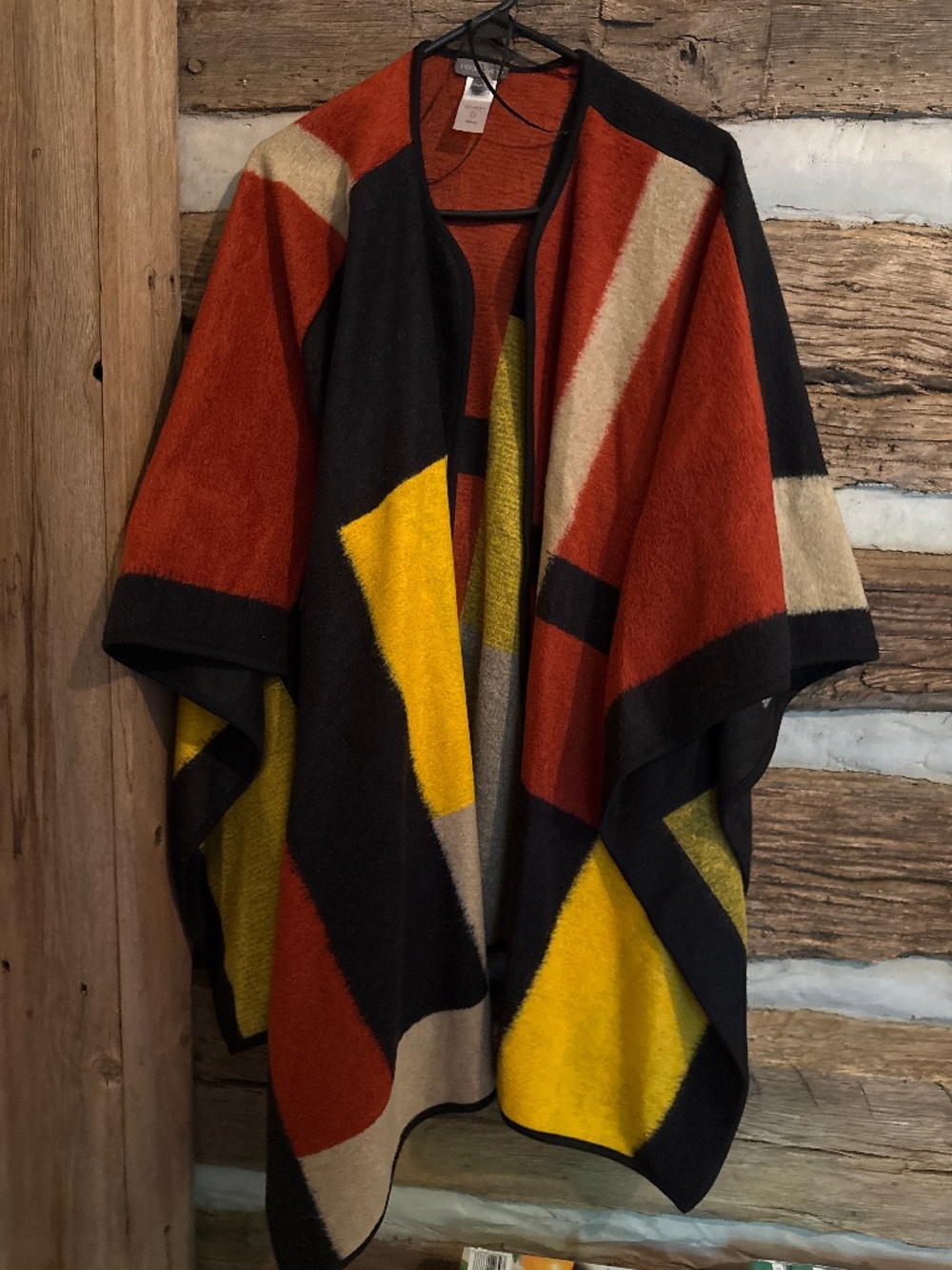 Vince Camuto Color Block Poncho